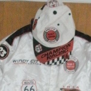Windy City Aeromax Racing Team Gear #23 Cosplay Halloween Costume Jumpsuit & Hat
